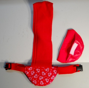 Red Heart Valentine's Day Duck Diaper Holder Harness