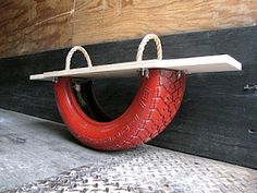 Old Tire Sea Saw idea